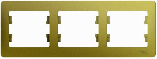 Рамка горизонтальная Systeme Electric Glossa 3-м. фисташковый картинка